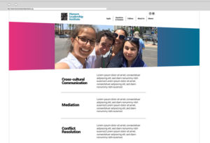 Hansen Leadership Institute home page website design