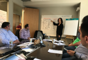 Julia leading a brand strategy workshop